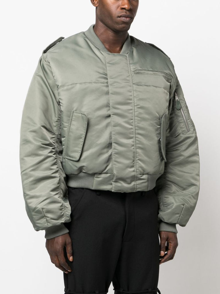 Green A-2 Puffer Bomber Jacket