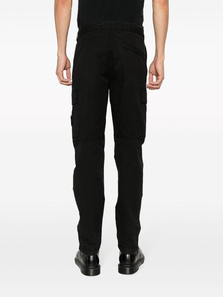 Black Cotton Cargo Pants