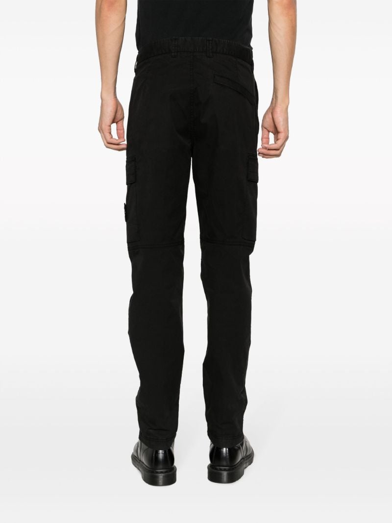 Black Cotton Cargo Pants