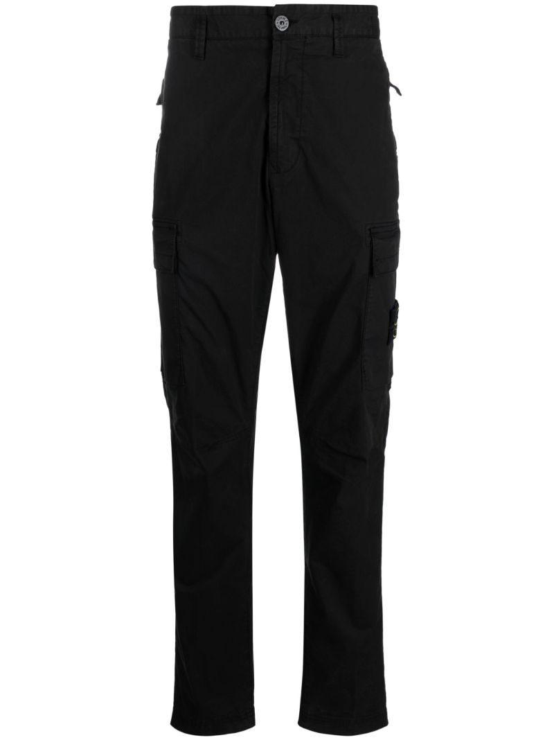 Black Cotton Cargo Pants
