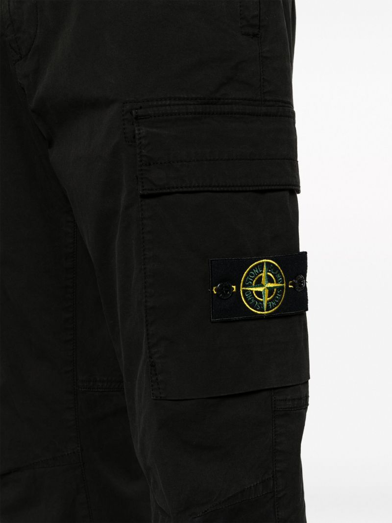 Black Cotton Cargo Pants