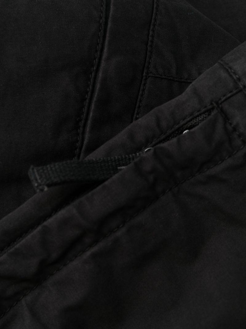 Black Cotton Cargo Pants