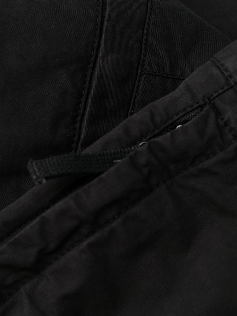 Black Cotton Cargo Pants