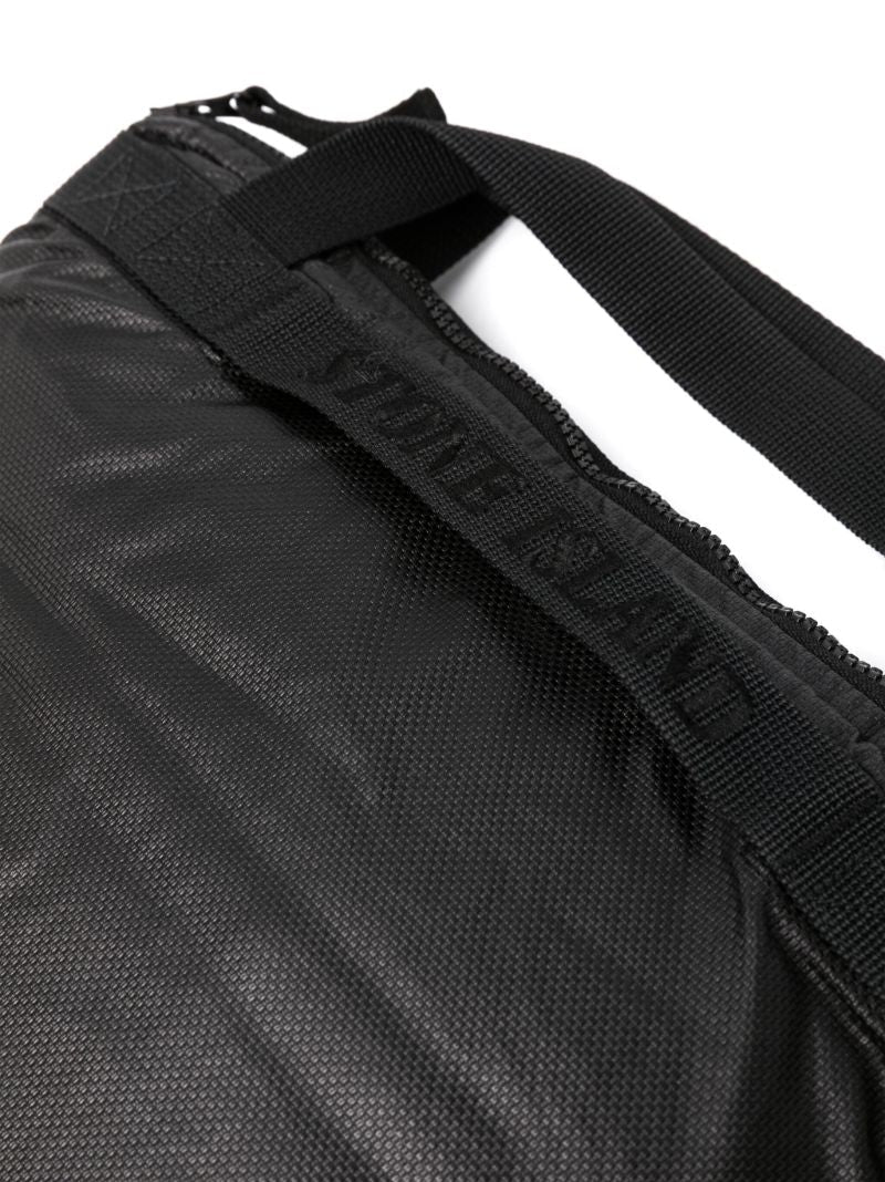 Black Mussola Gummata Canvas Tote Bag