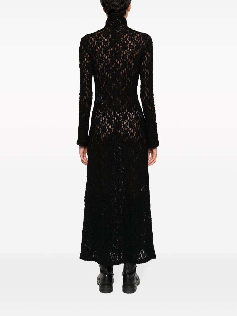 Black Corded-lace Long Dress