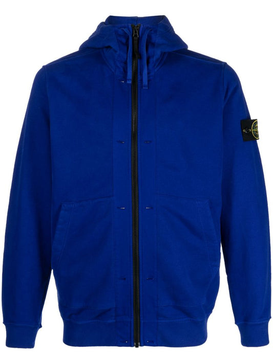 Blue Cotton Hoodie