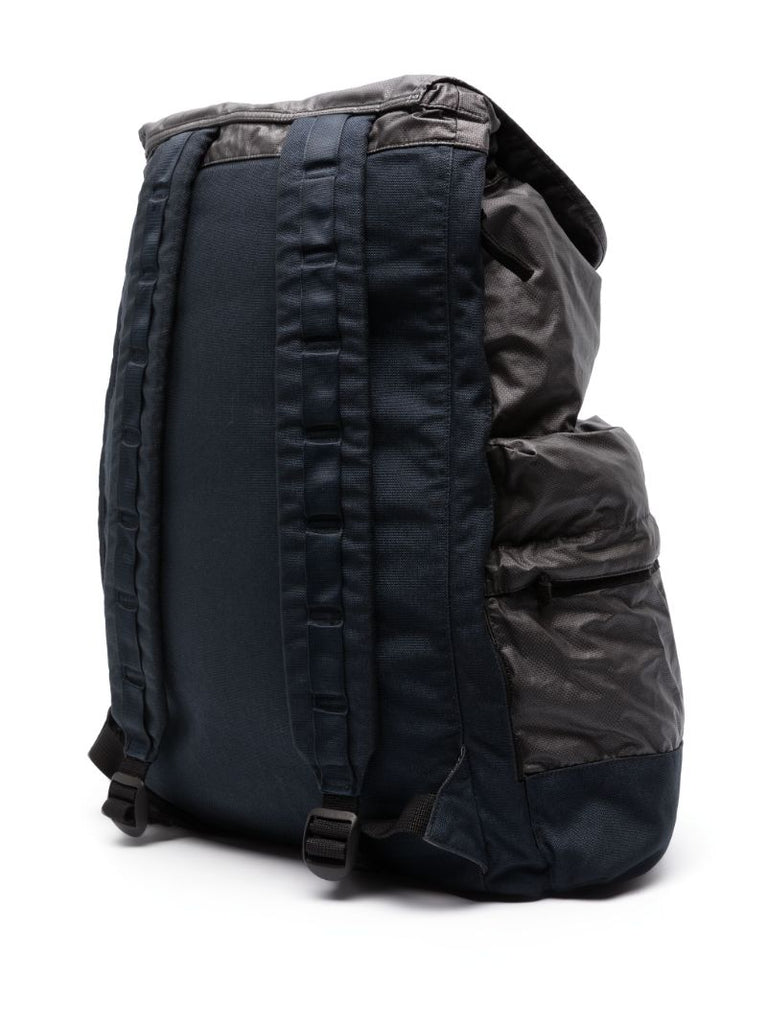 Grey Mussola Gommata Canvas Backpack