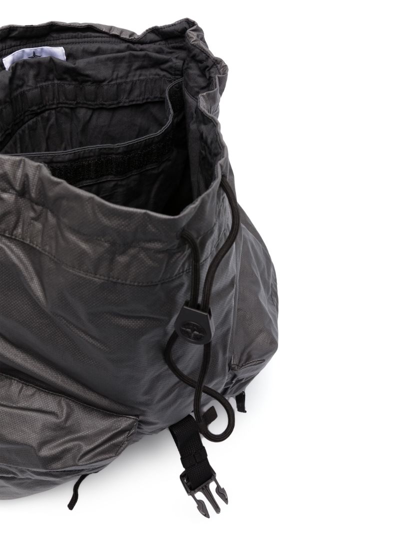 Grey Mussola Gommata Canvas Backpack