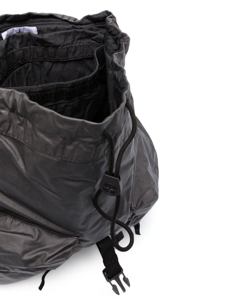 Grey Mussola Gommata Canvas Backpack