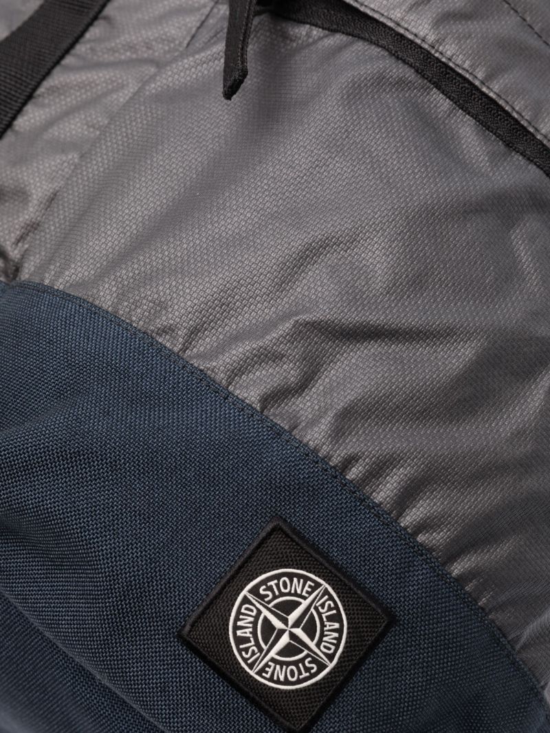 Grey Mussola Gommata Canvas Backpack