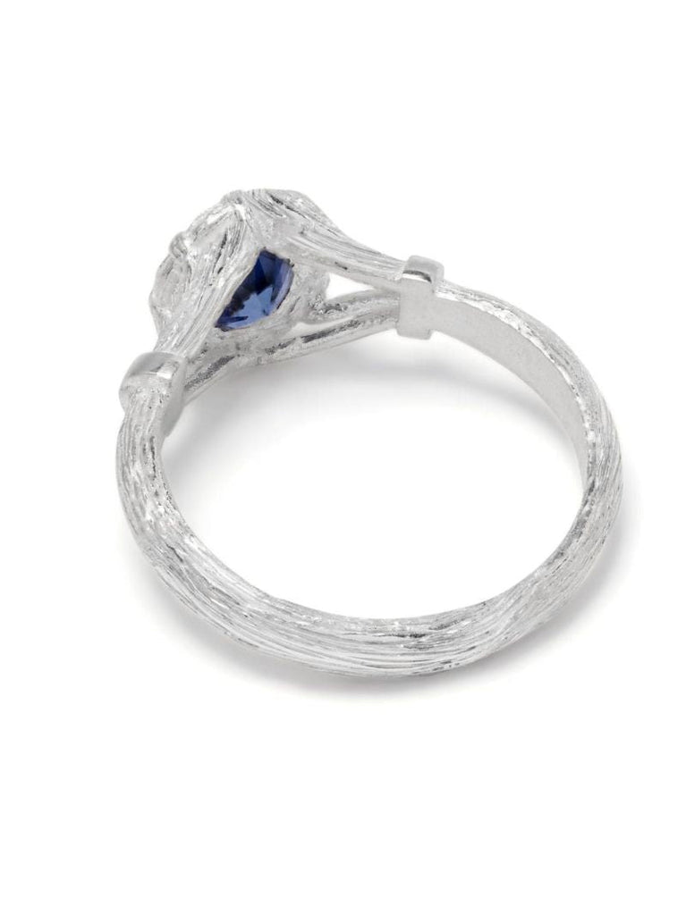 Sterling Silver Bound Willow Sapphire Ring