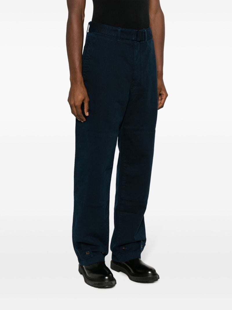Blue Belted Straight-leg Jeans