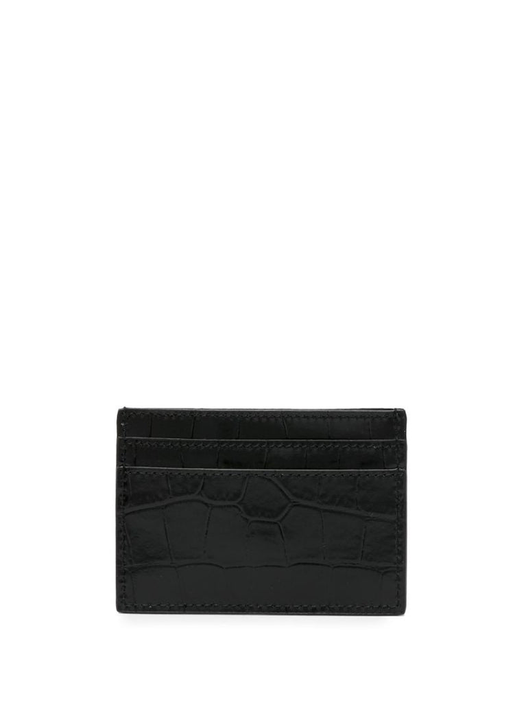 Black Medusa Plaque Crocodile Effect Cardholder