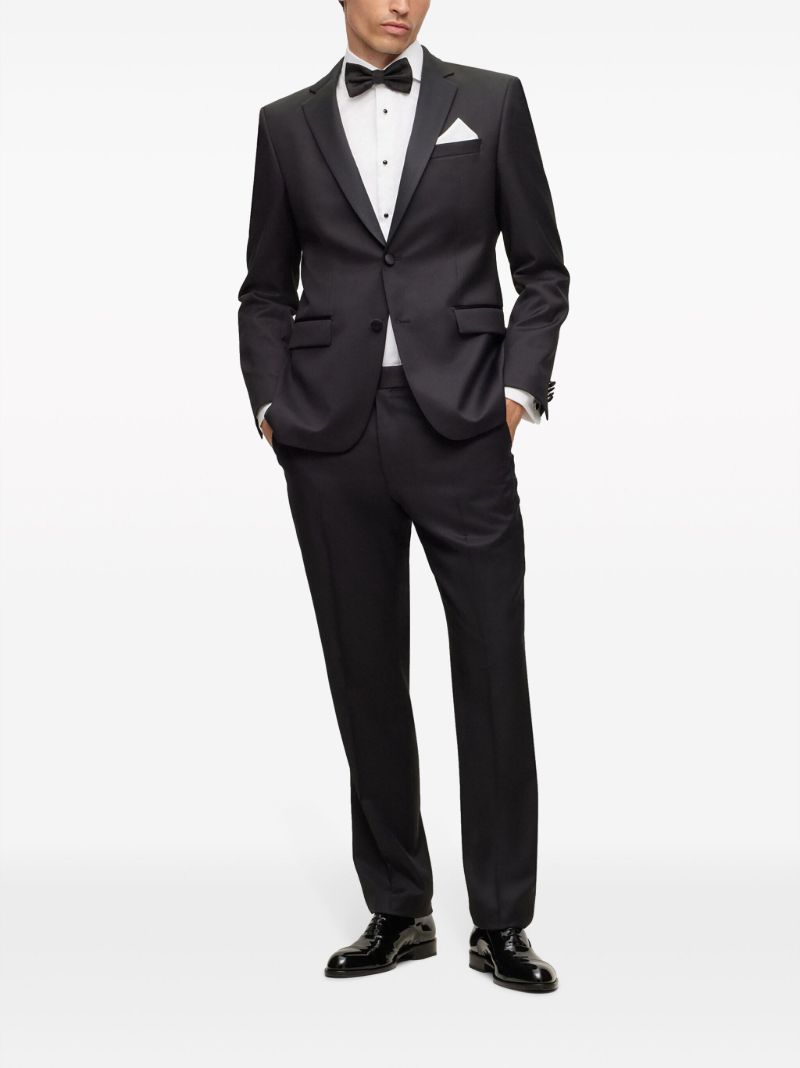 Black Wool Single Breasted Blazer