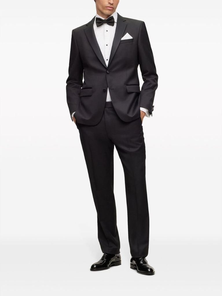 Black Wool Single Breasted Blazer