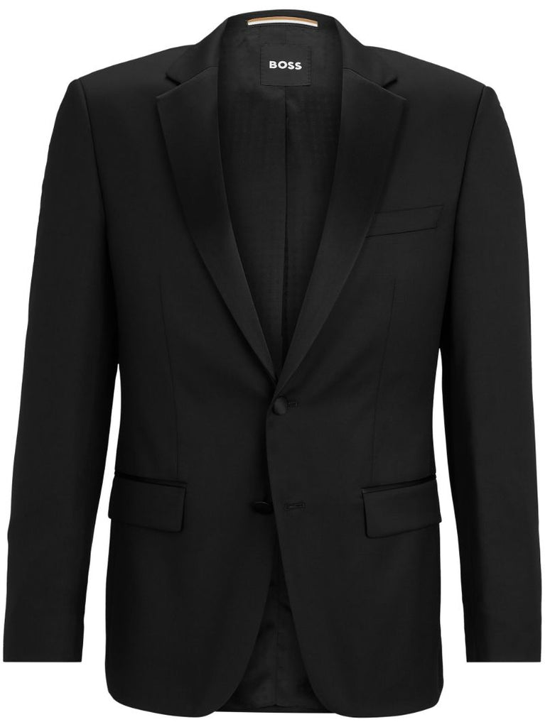 Black Wool Single Breasted Blazer