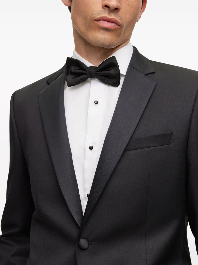 Black Wool Single Breasted Blazer