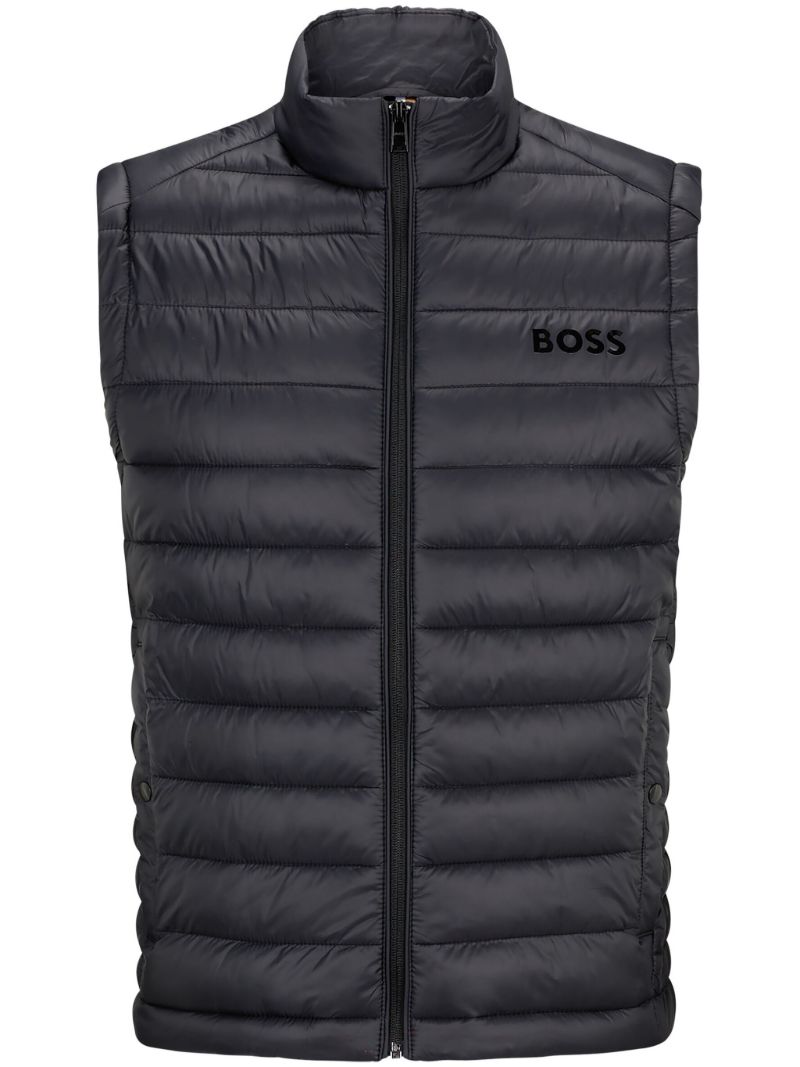 Black Logo-print Packable Down Gilet