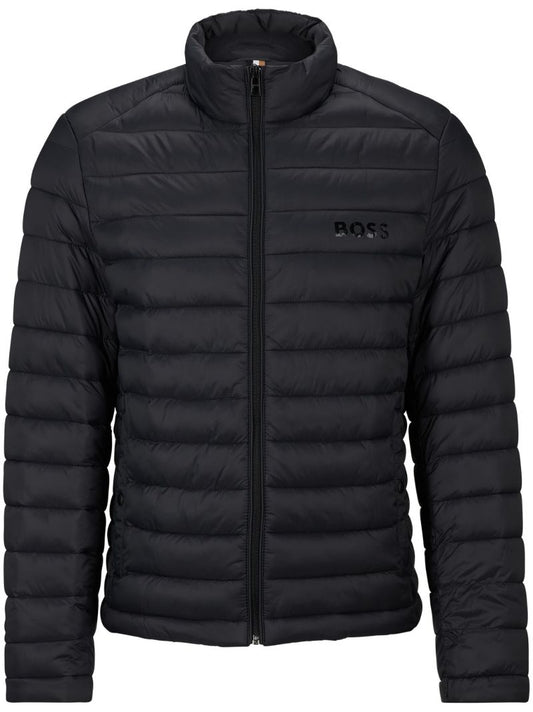 Black Logo-print Quilted Jacket