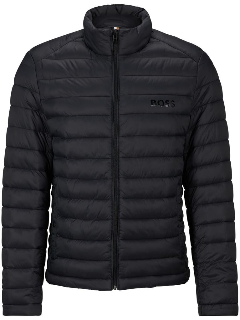 Black Logo-print Quilted Jacket
