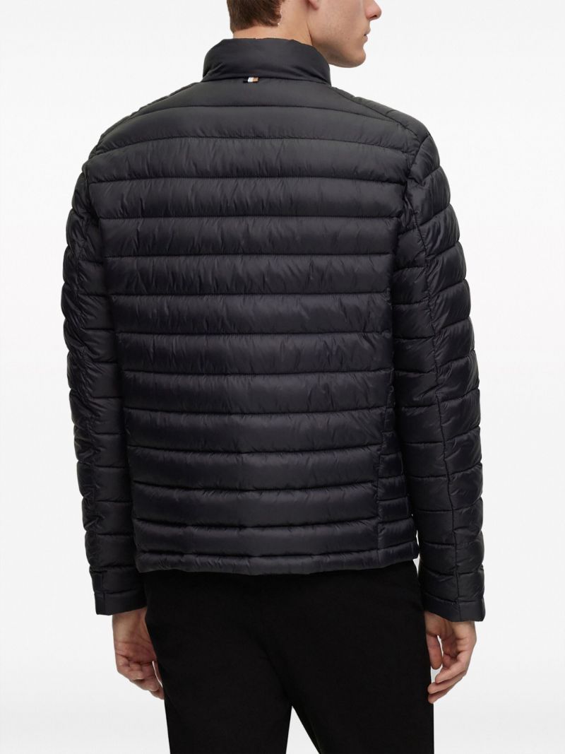 Black Logo-print Quilted Jacket