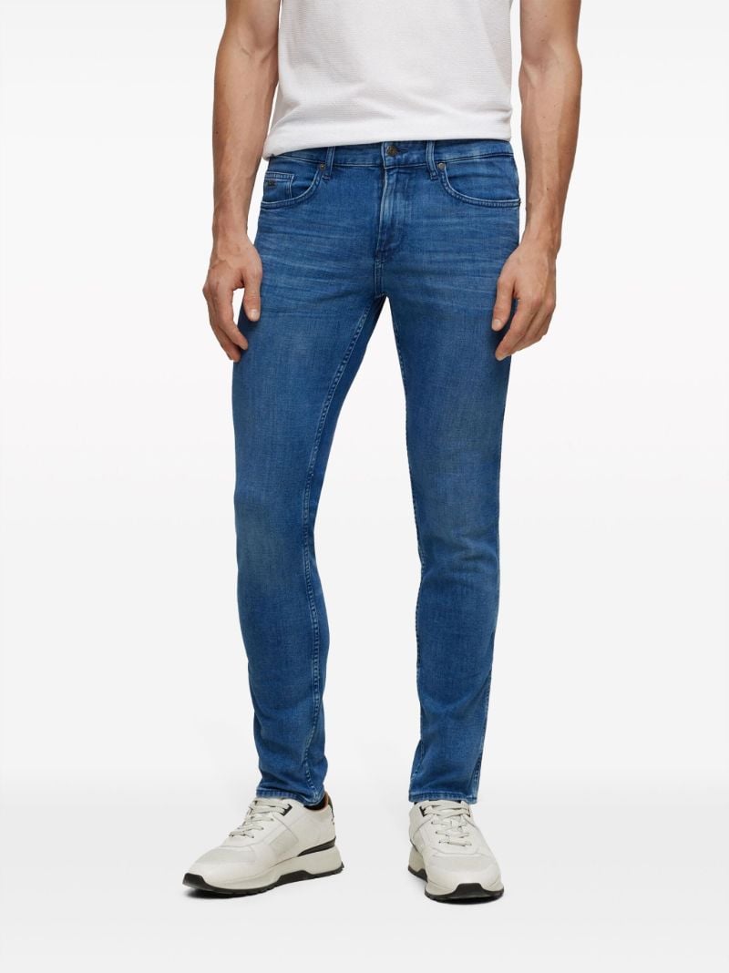 Blue Mid-rise Skinny Jeans