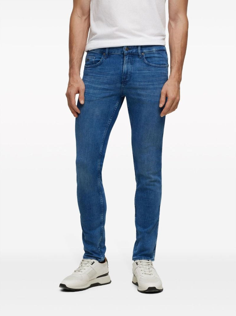 Blue Mid-rise Skinny Jeans