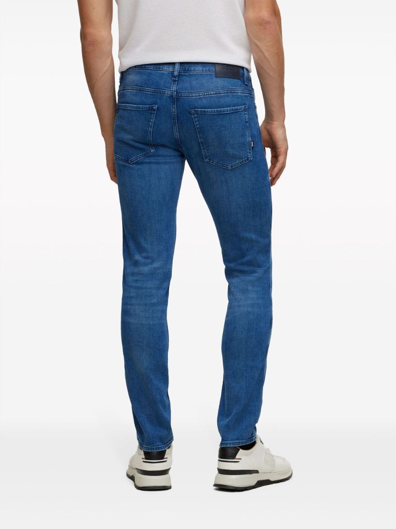 Blue Mid-rise Skinny Jeans