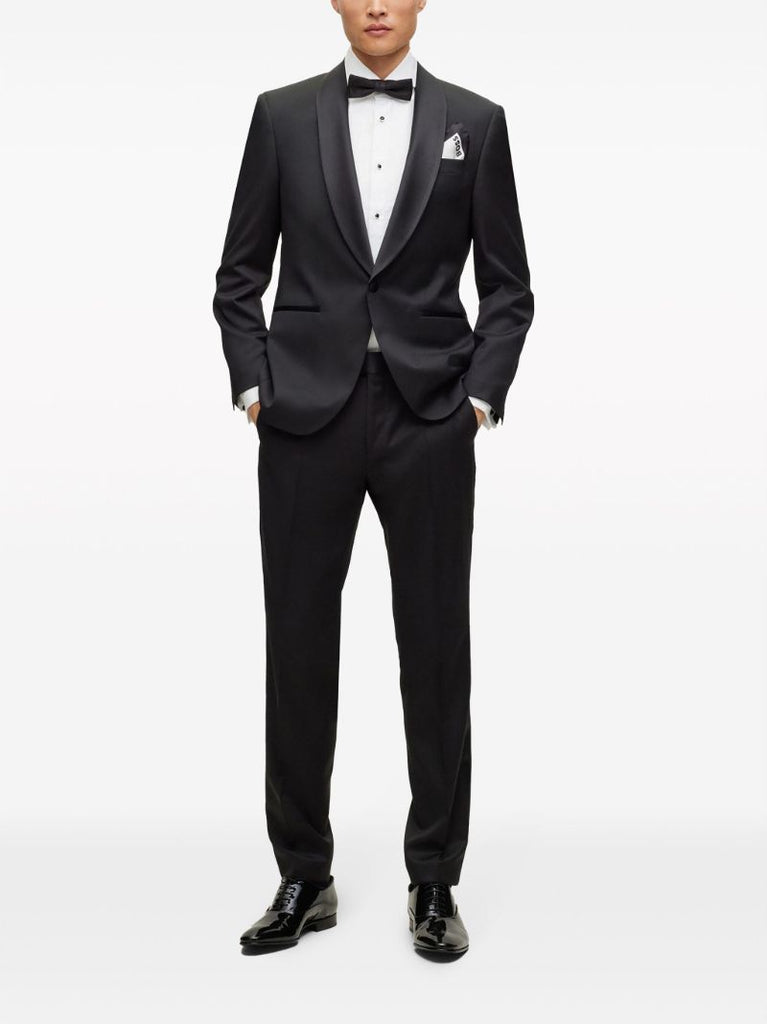 Black Slim-fit Wool Trousers