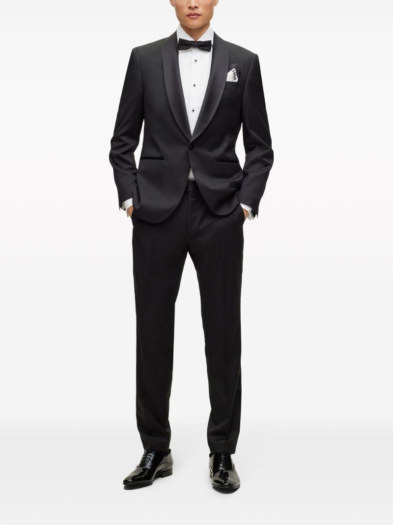 Black Slim-fit Wool Trousers