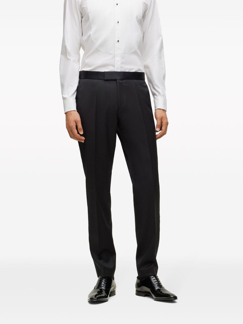 Black Slim-fit Wool Trousers
