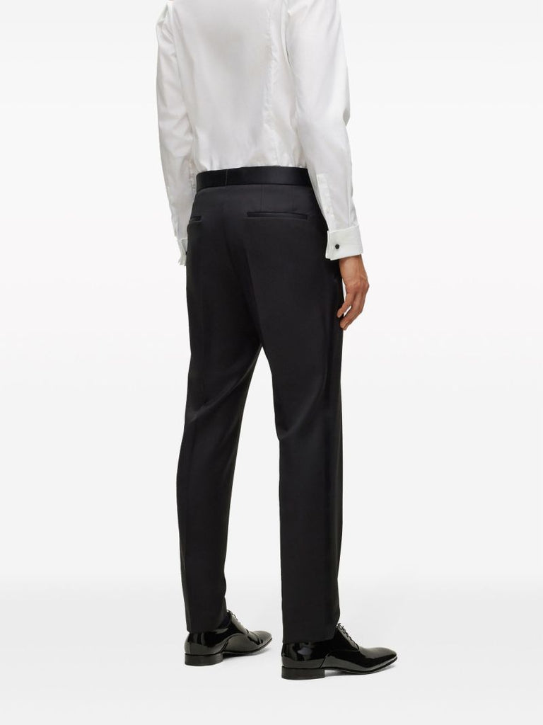 Black Slim-fit Wool Trousers