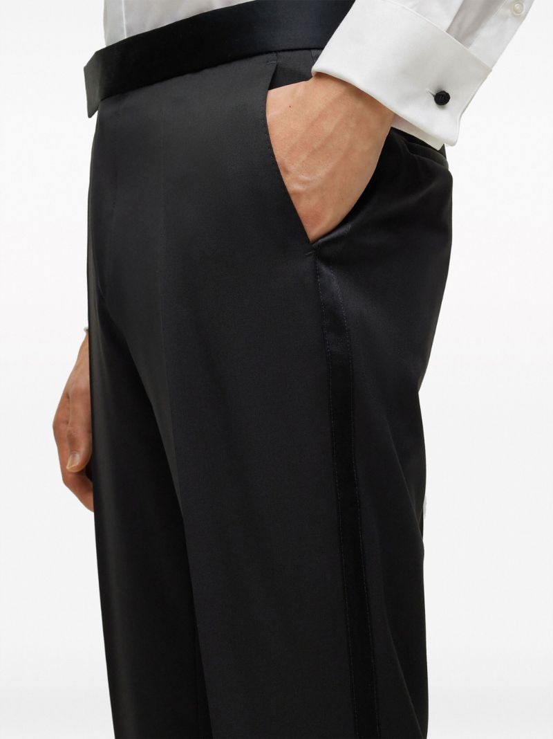 Black Slim-fit Wool Trousers