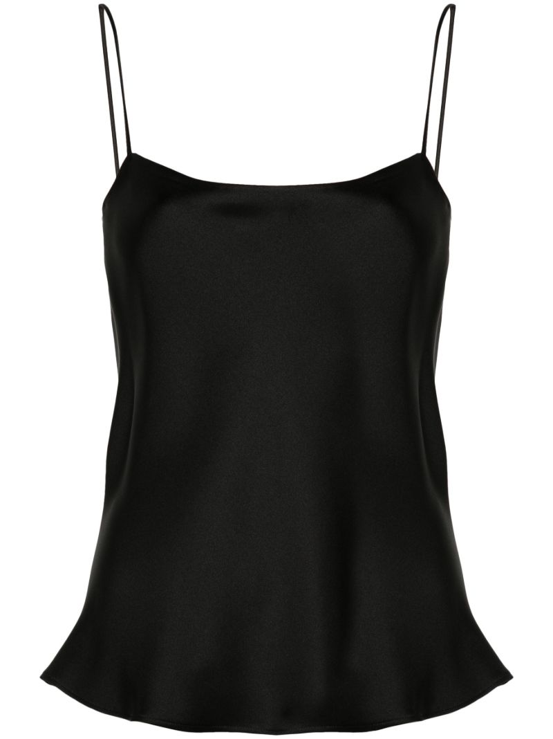 Black Silk Tank Top
