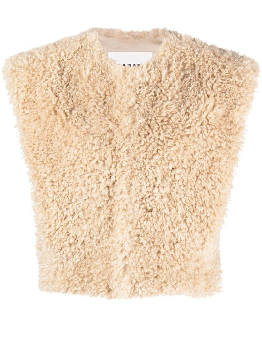 Neutral Allie Faux-shearling Vest