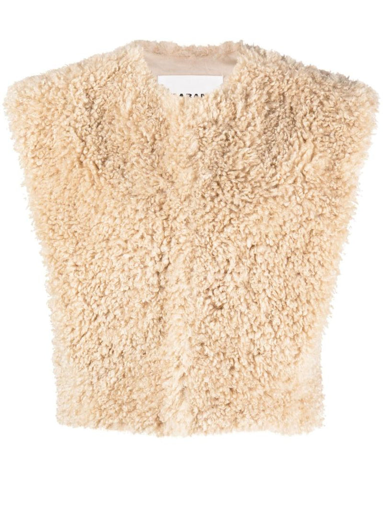 Neutral Allie Faux-shearling Vest