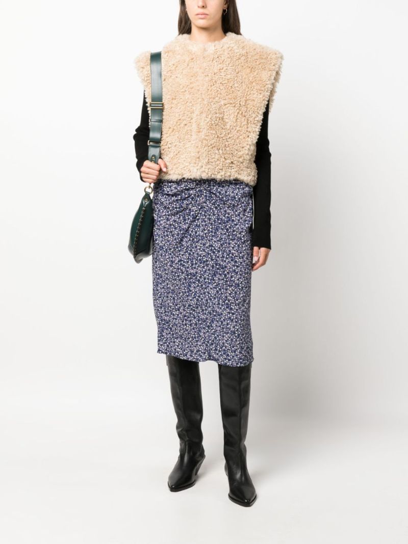 Neutral Allie Faux-shearling Vest