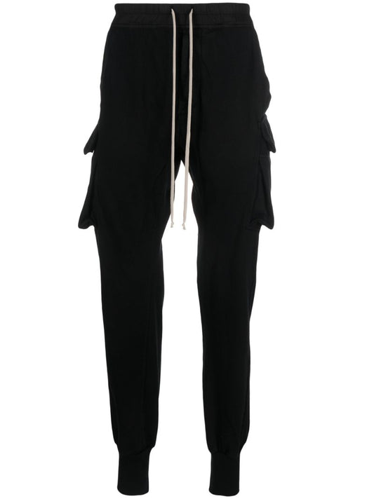 Black Mastodon Cut Cargo Track Pants