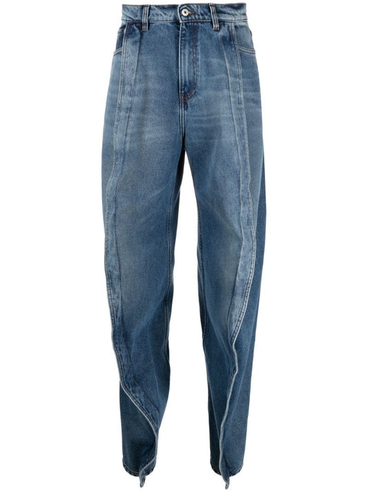 Blue Wide-leg Jeans