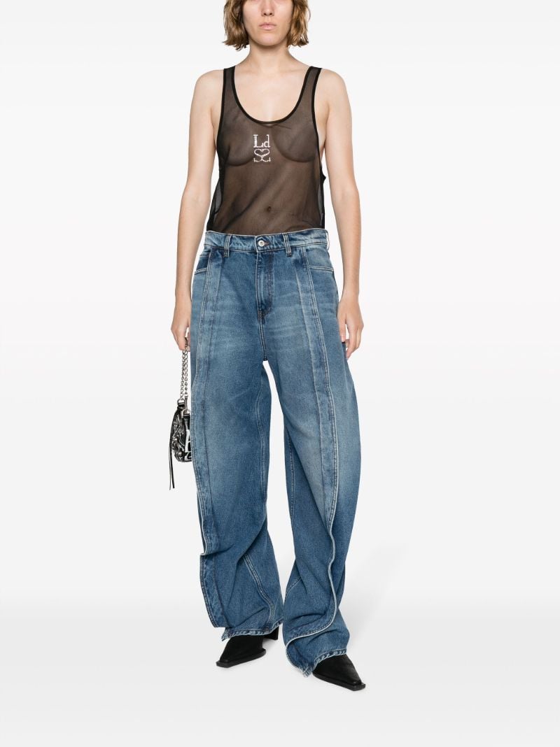 Blue Wide-leg Jeans