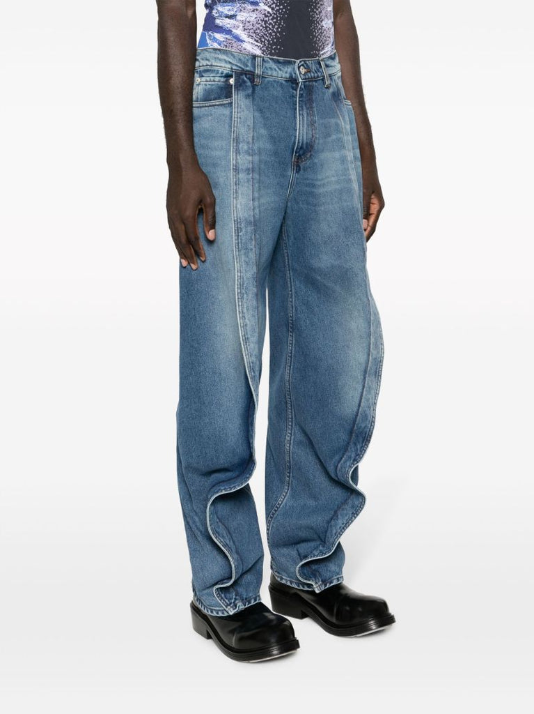Blue Wide-leg Jeans