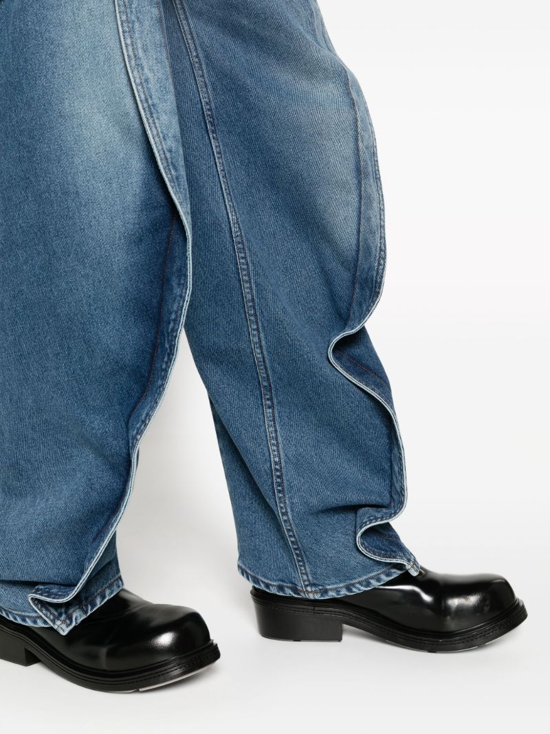 Blue Wide-leg Jeans