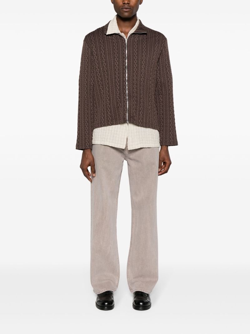 Pink Third Cut Straight-leg Jeans
