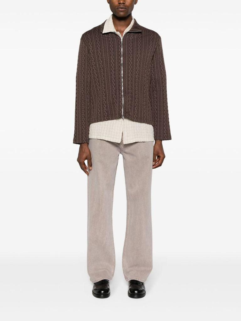 Pink Third Cut Straight-leg Jeans