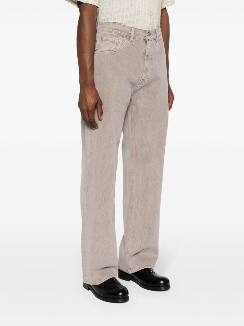 Pink Third Cut Straight-leg Jeans