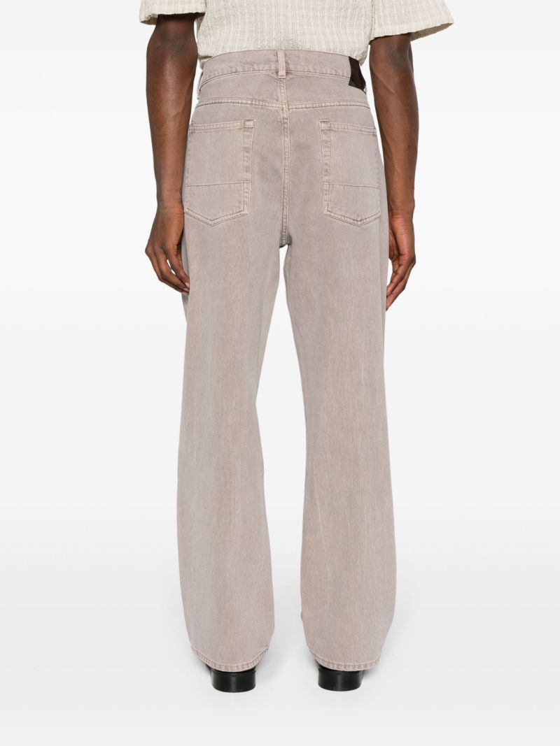 Pink Third Cut Straight-leg Jeans