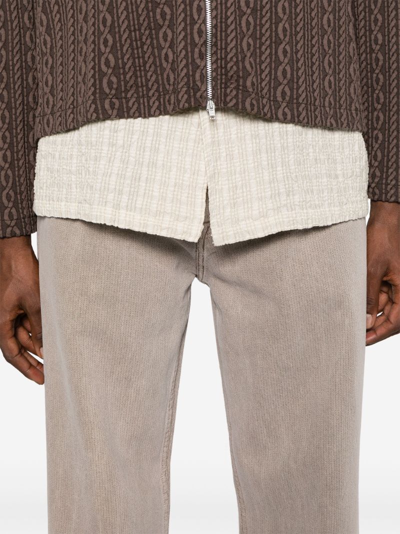 Pink Third Cut Straight-leg Jeans