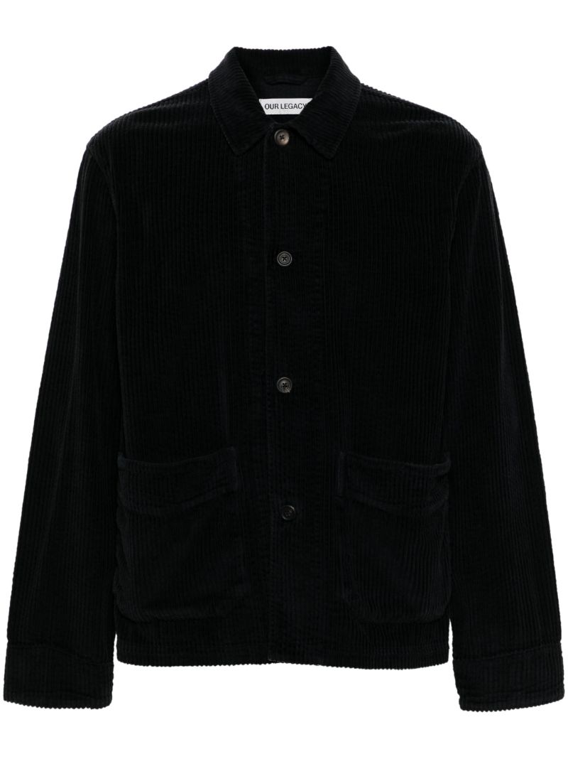 Black Archieve Box Chenille Jacket