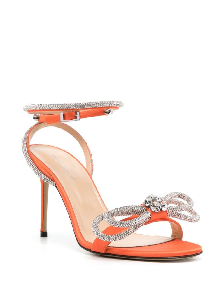 Orange Double Bow 95mm Sandals