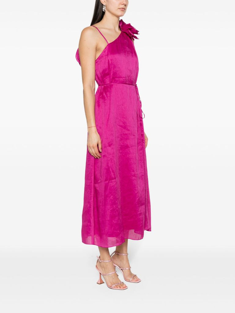 Pink Quintessa Floral-appliquÃ_x0083_Â© Linen Dress